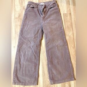 BDG women’s girls Corduroy Wide High Leg pants casual Lt Brown Taupe sz 27